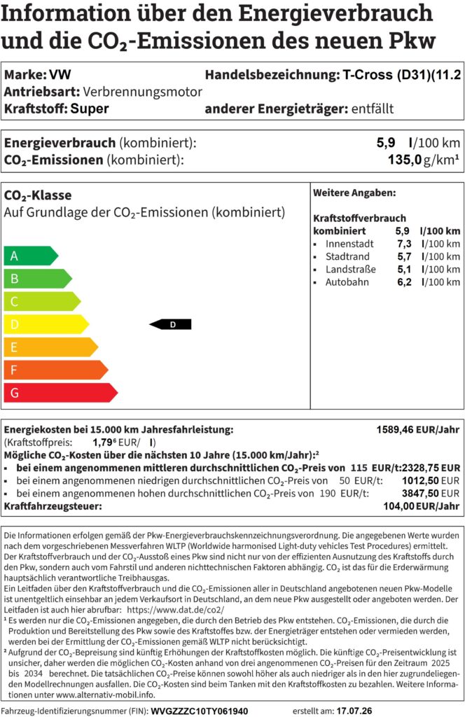 VW T-CROSS 1,0 TSI R-Line AHK Matrix DSG (2026) - Bild 18